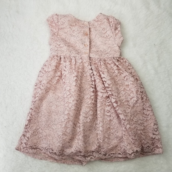 Baby girl 3T 4T 5T Lace Dust pink silver holidays - Picture 5 of 5